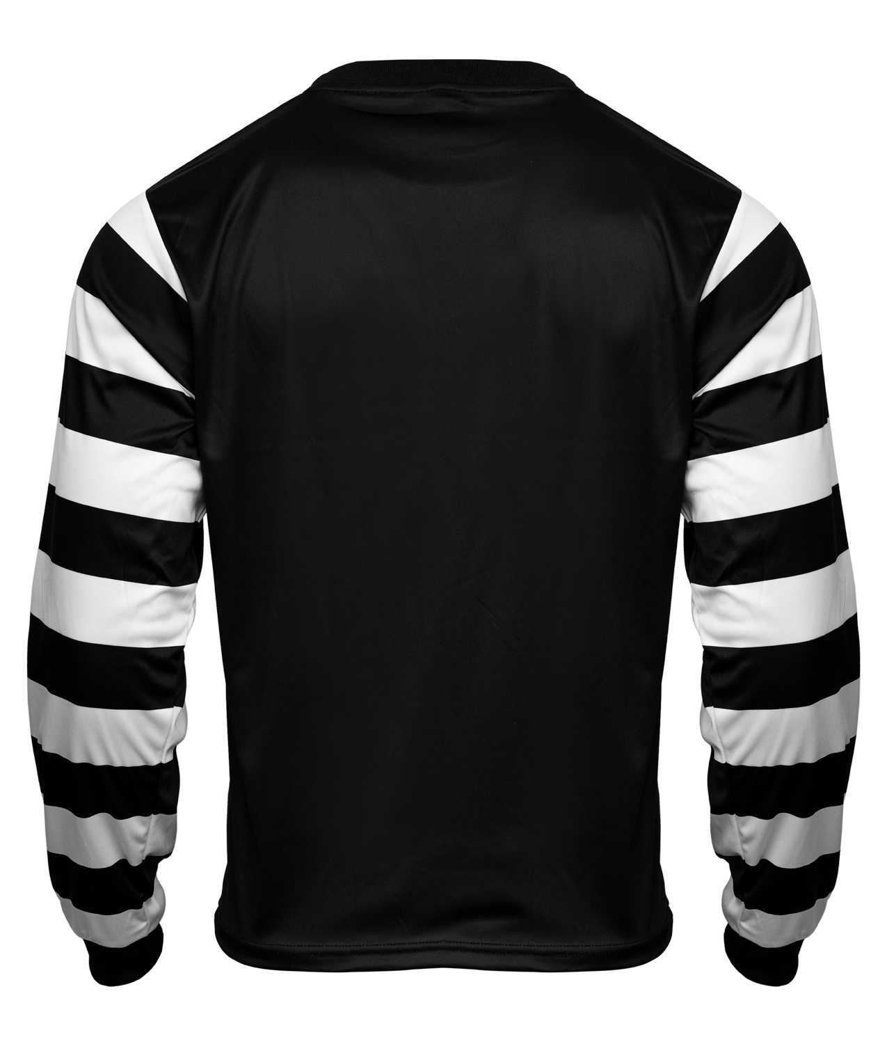 Men's Black & White Striped Sleeves Print Shirt Men's Black & White Striped Sleeves Print Shirt