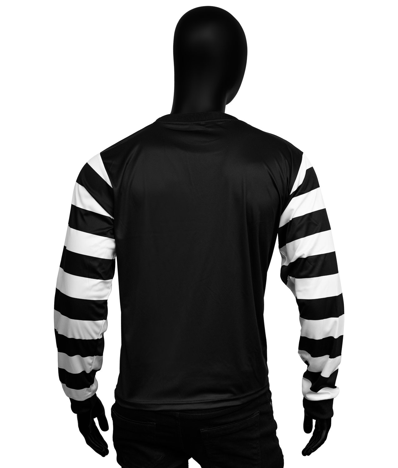 Men's Black & White Striped Sleeves Roamers Shirt Men's Black & White Striped Sleeves Roamers Shirt
